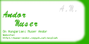 andor muser business card